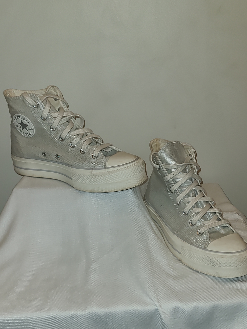 Converse Women’s High-Top Platform Sneakers - Light Gray